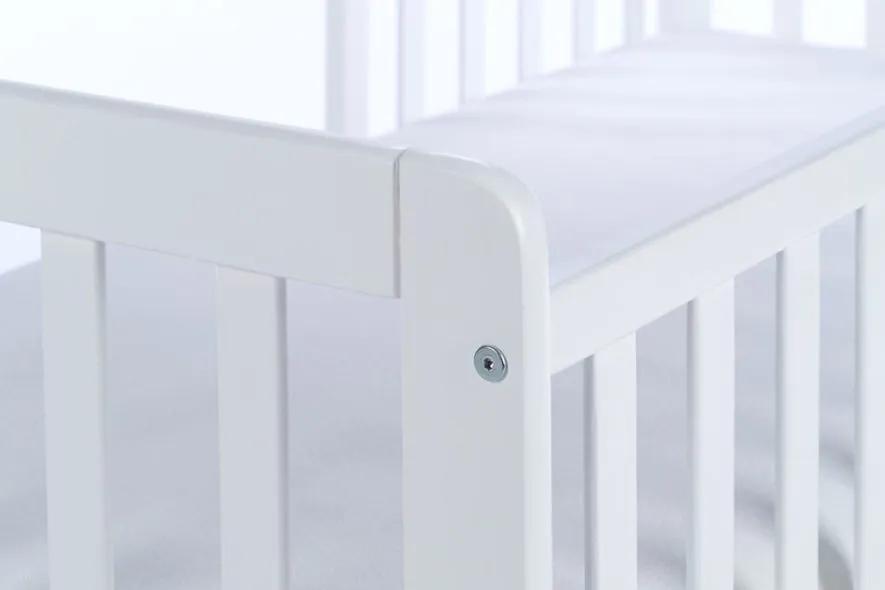 DREWEX Detská posteľ so zábranou Drewex Nidum 140x70 cm biela