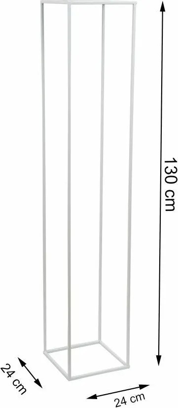 STOJAN NA KVETINÁČ SIMPLE 130X24X24 CM BIELA