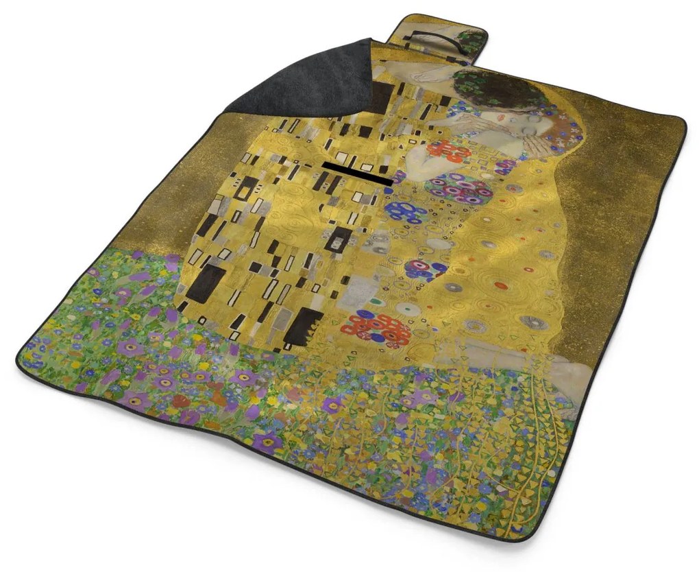 Sablio Plážová deka Bozk - Gustav Klimt: 200x140 cm