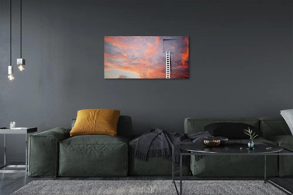 Obraz na plátne Rebrík slnko oblohu 140x70 cm