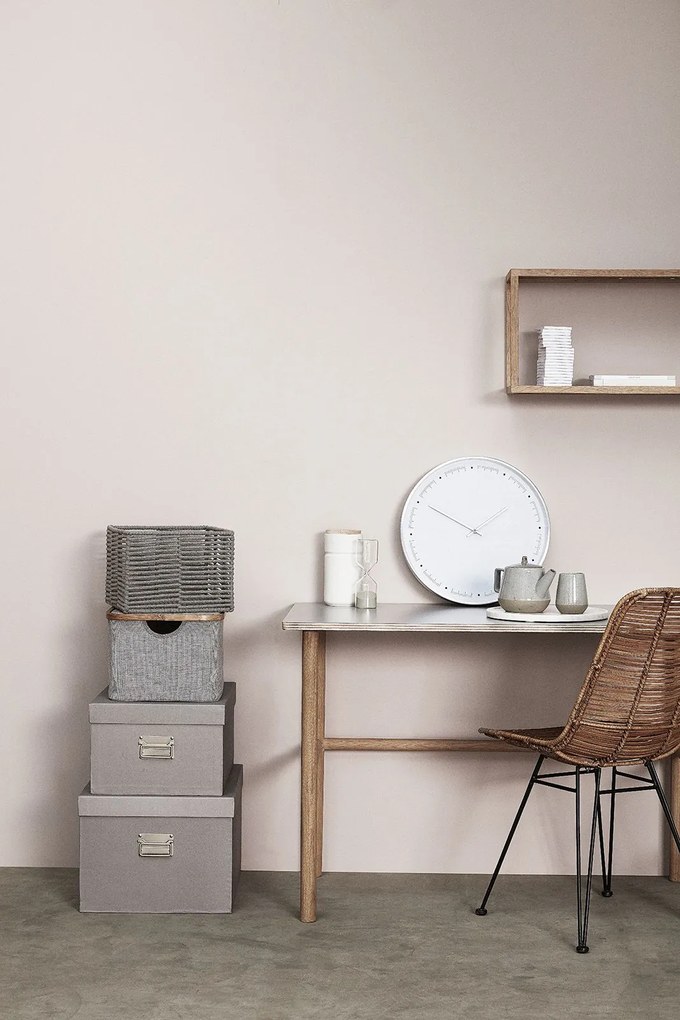 Hübsch Textilný úložný box Bamboo frame - väčší