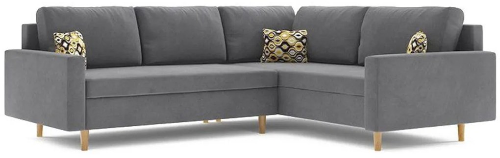 Rohová rozkladacia sedačka ASULA 2,230x75x170,haiti 14/amber 73,pravá