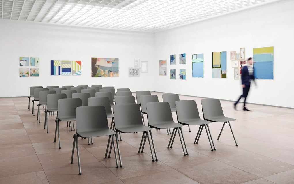 Konferenčná stolička PLUS, sivá