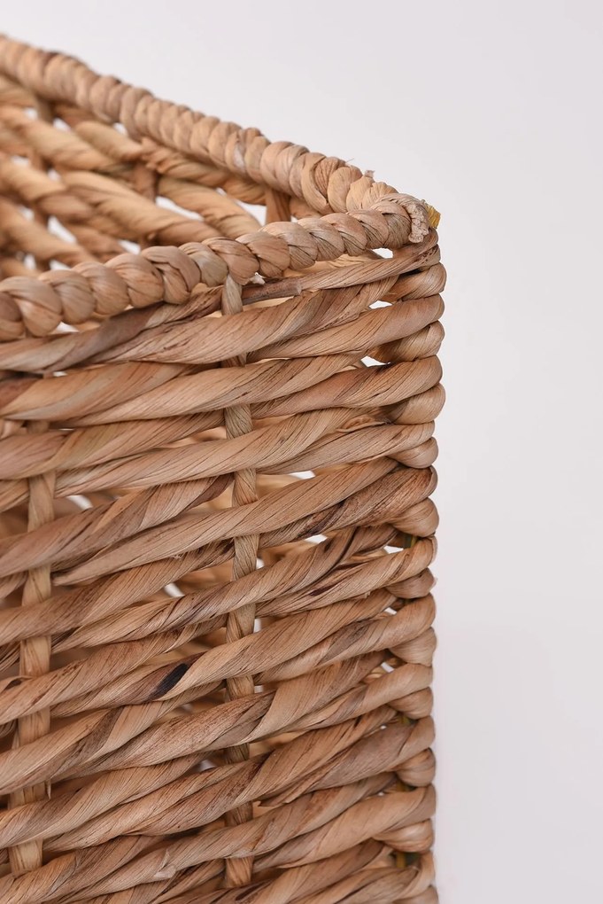 Sada 2 policových boxov KIRA, vodný hyacint, výška 20 cm, natur