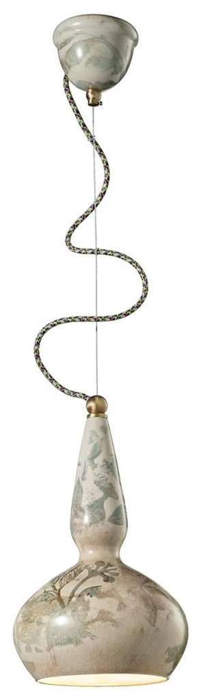 Starožitne navrhnutá závesná lampa Ginevra dekór