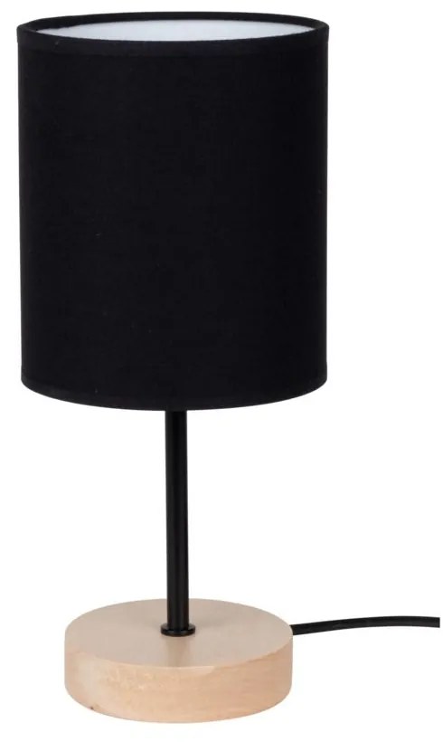 Stolná lampa Mila 1xE27 Max.25W Brezová / Čierna / Čierna