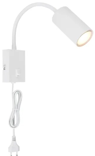 Globo 57911WW - Flexibilná nástenná lampa ROBBY 1xGU10/25W/230V biela