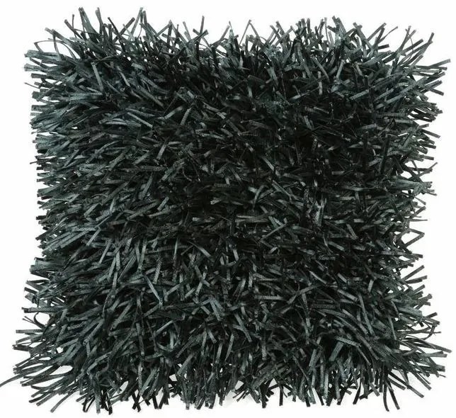 Zelený střapatý polštář s výplní Anjela zelený - 40 * 40 cm