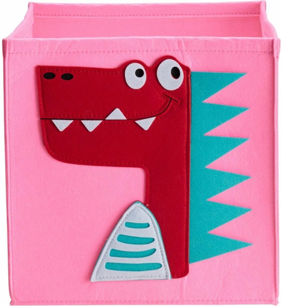 Dětský úložný box DINOSAUR růžový