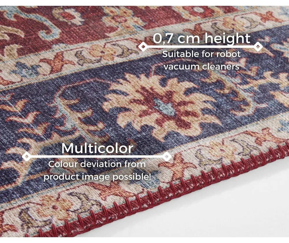 Vínovočervený koberec Nouristan Vivana, 80 x 150 cm