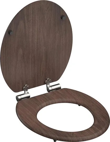 Eisl Sanitär WC sedadlo MDF Soft Close Dark Wood 80193