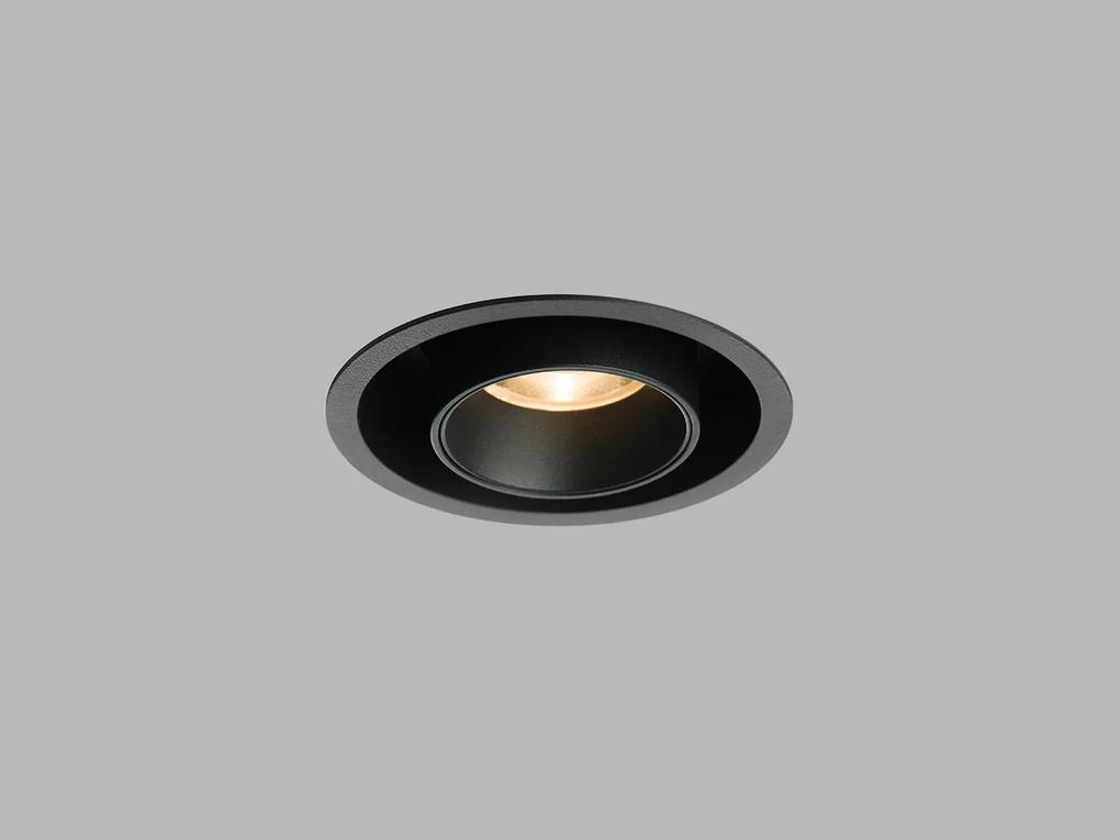 LED2 Zápustné flexibilné LED osvetlenie HIDE, 20W, teplá biela, okrúhle, čierne