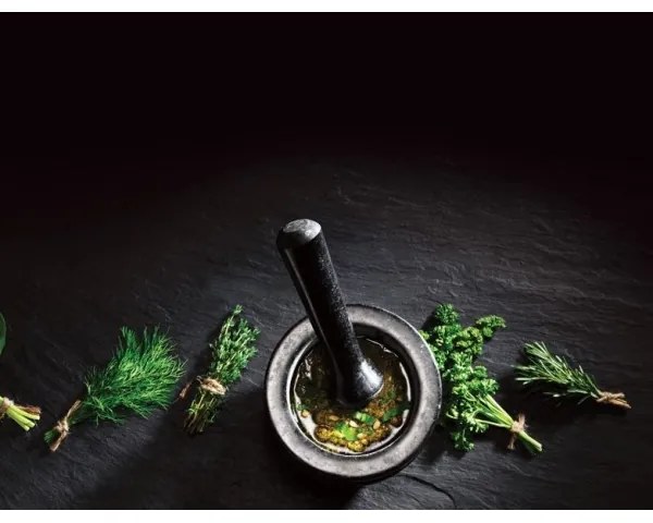 Cole&Mason - Granitový mažiar s tĺčikom GRANITE pr. 18 cm žula/čierna