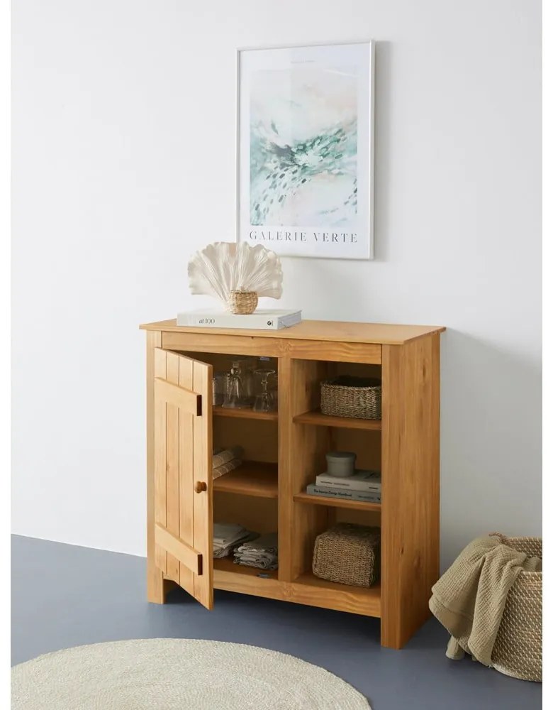 Skrinka z borovicového dreva v prírodnej farbe 90x90 cm Bertram – Støraa