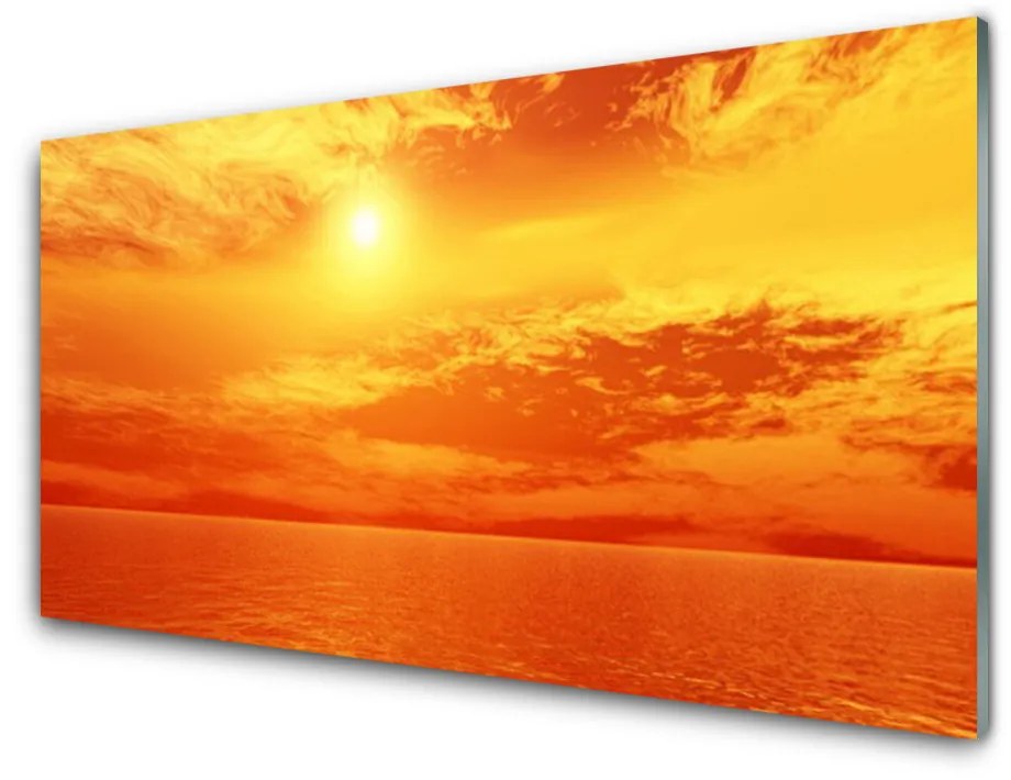 Skleneny obraz Slnko more príroda 140x70 cm