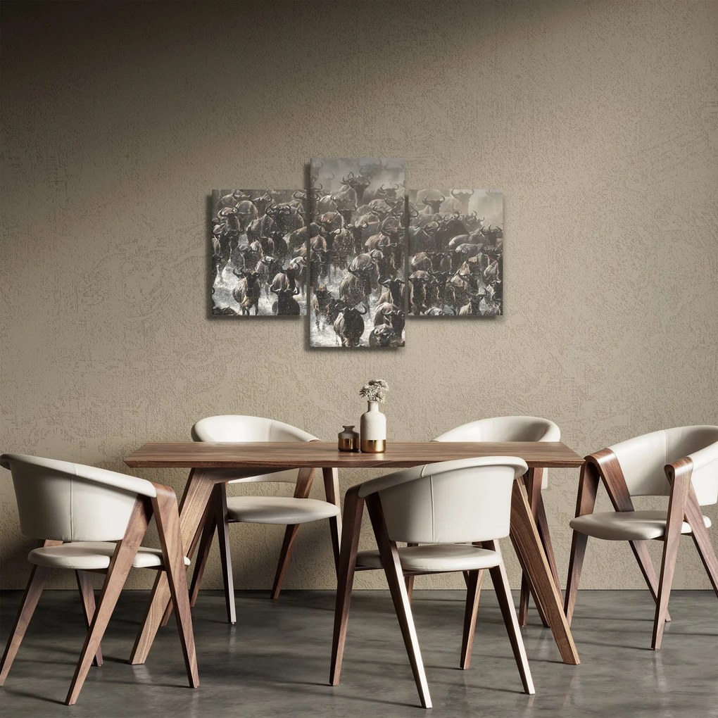 Obraz - Stádo pakoňov (90x60 cm)