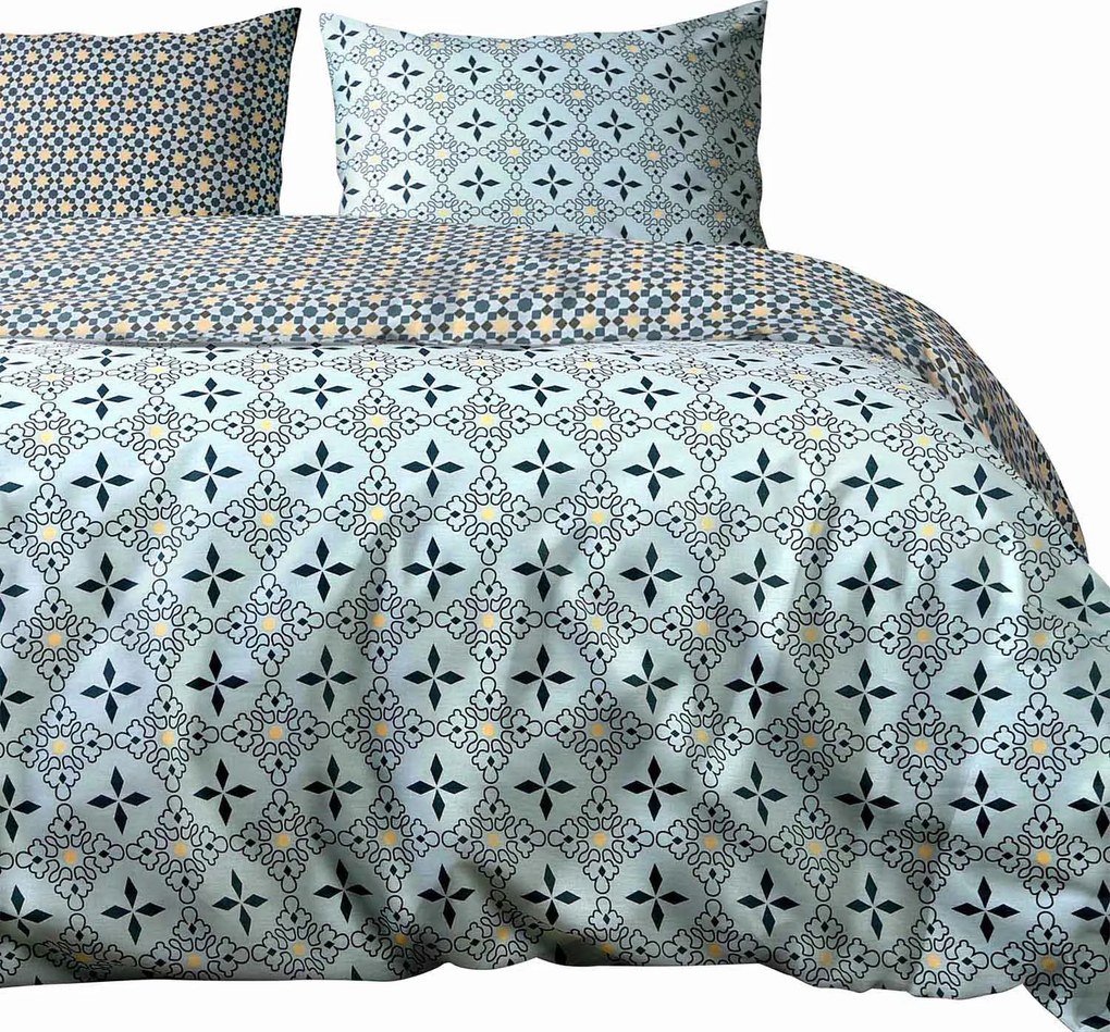 RENFORCÉ OBLIEČKY MINIMAL MINT EXCLUSIVE 200X220 CM, 2KS 70X80 CM VZOROVANÉ