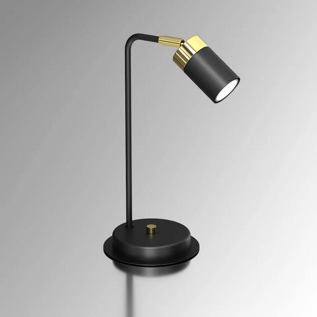 Stolná lampa Joker, 1x zlaté/čierne kovové tienidlo, b