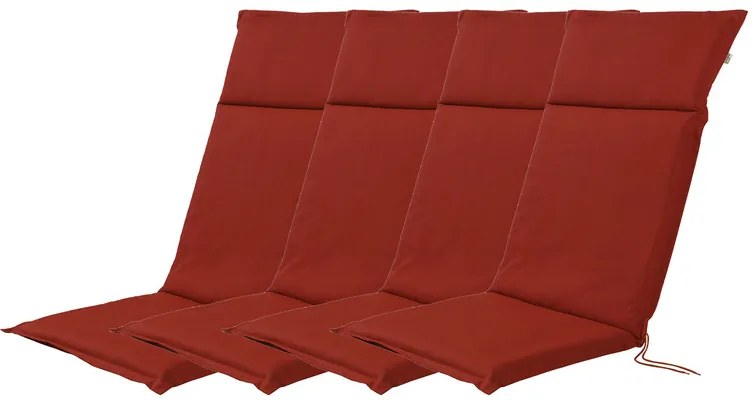 Livarno home Podsedák na ležadlo Houston, 120 x 50 x 4 cm, červenohnedá, 4 kusy (800003519)
