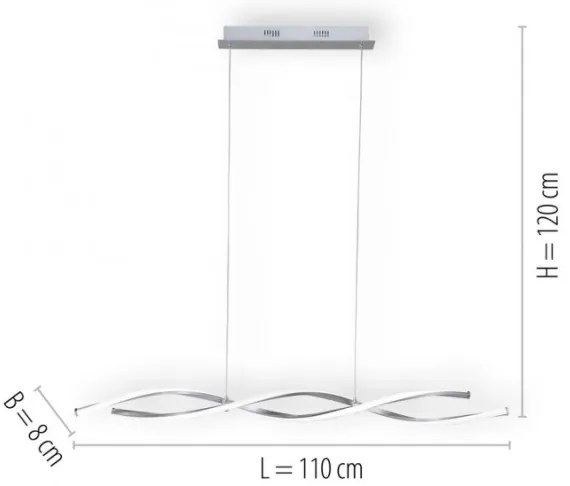 Paul Neuhaus 9142-55 - LED Stmievateľný luster na lanku POLINA 2xLED/10,2W/230V