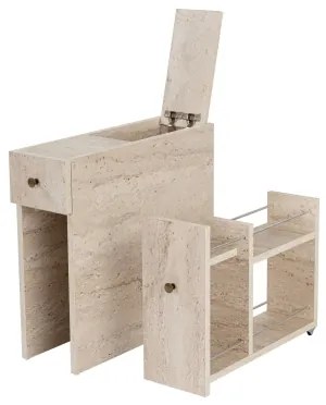 Kúpeľňová skrinka MELODY, dekor béžového mramoru