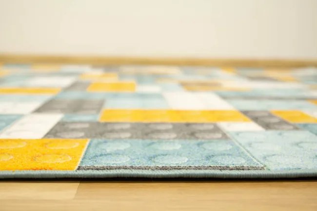 Dětský koberec kostky lego orange