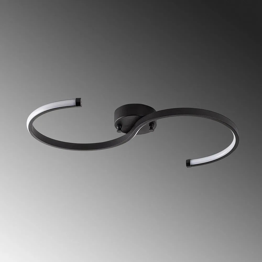 Čierne LED stropné svietidlo 25x10 cm Es – Opviq lights