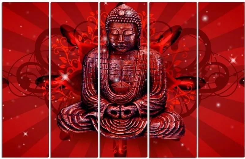 CARO Obraz na plátne - Buddha In Red 150x100 cm