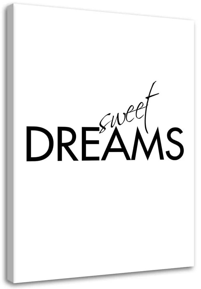 Obraz na plátně Nápisy Sweet Dreams - 80x120 cm