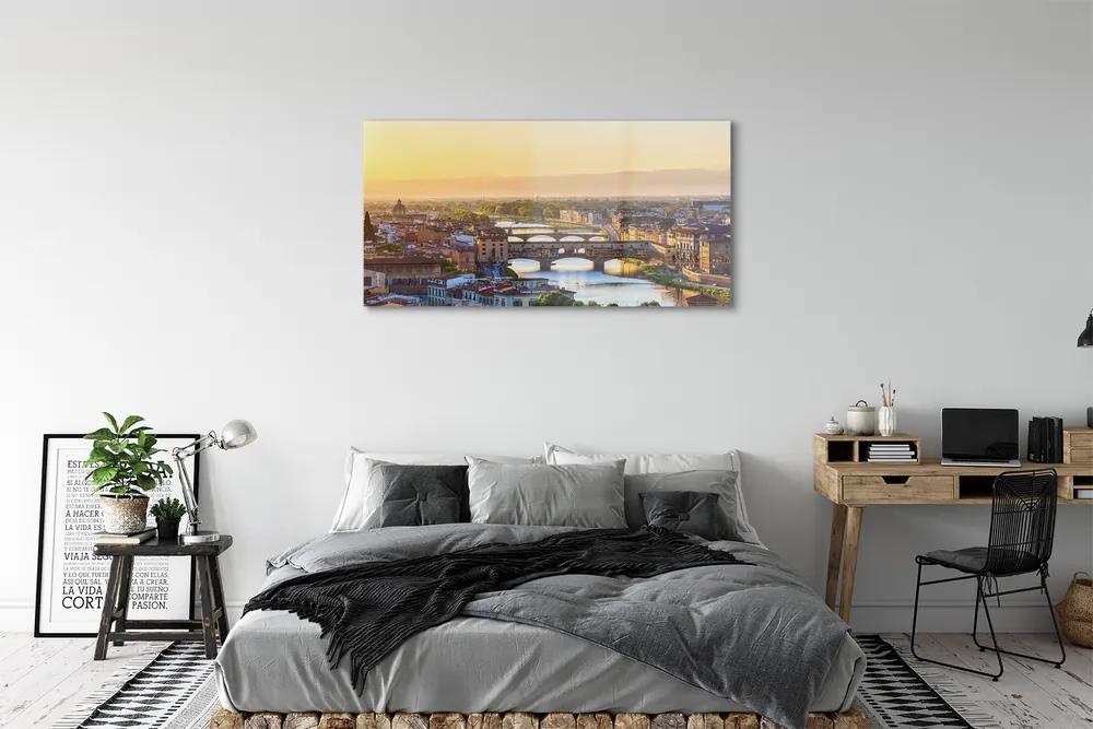 Obraz na akrylátovom skle Taliansko sunrise panoráma 125x50 cm