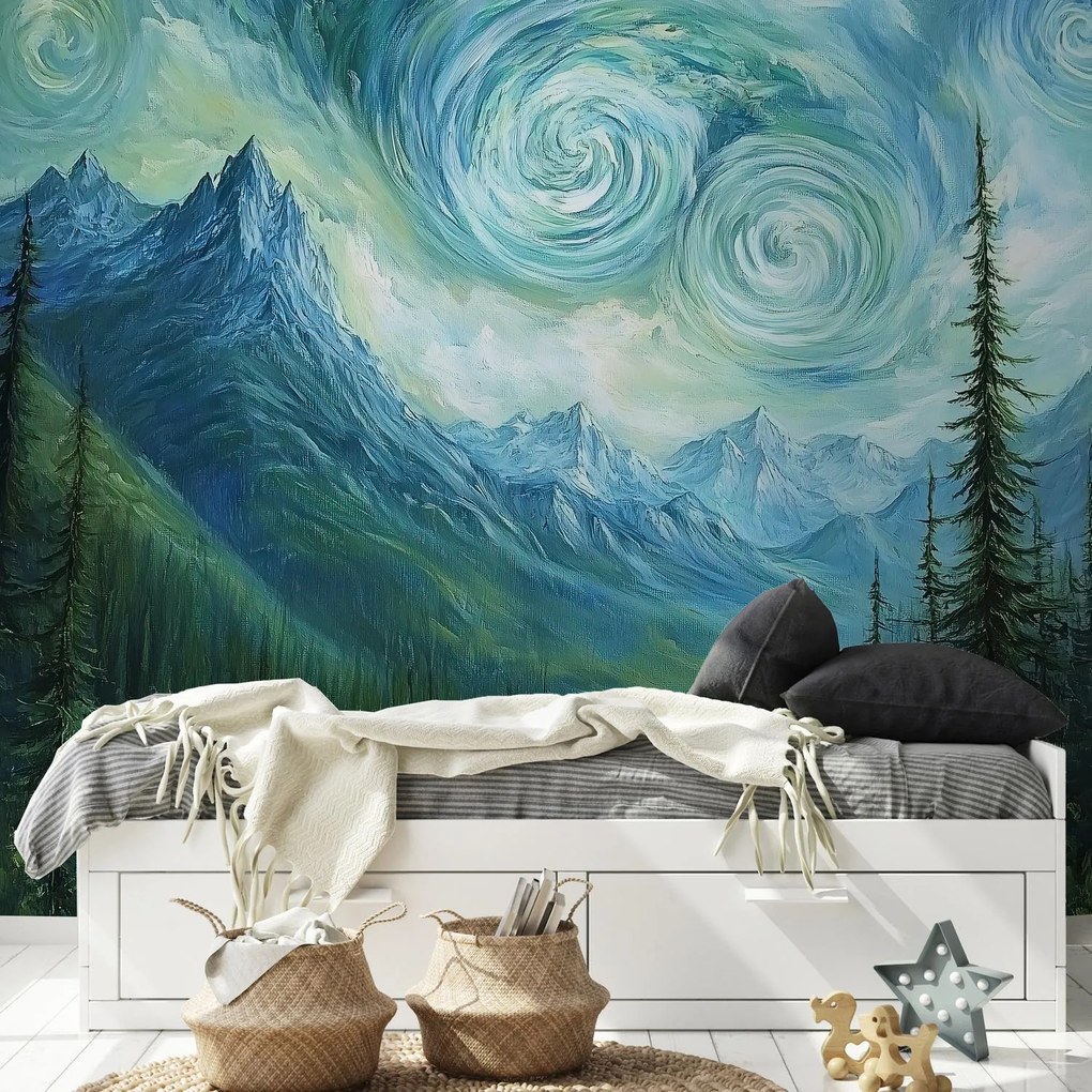Fototapeta - Krajina s nádychom Van Gogha (147x102 cm)