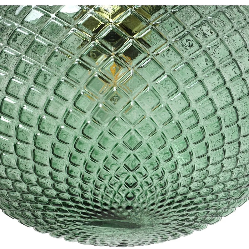 Závesne svietidlo Cannes, 1x zelené sklenené tienidlo (fi 20 cm), G
