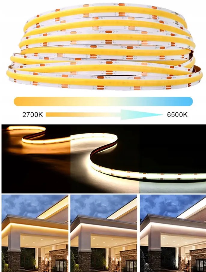BERGE LED pásik COB Neon CCT 12V - 608D - 22W/m - IP20 - 1650lm - 1m
