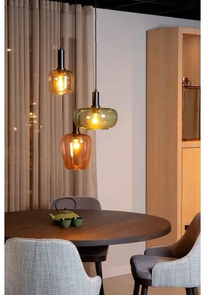 Lucide 45408/13/99 - Luster na lanku ILONA 3xE27/40W/230V čierna/béžová