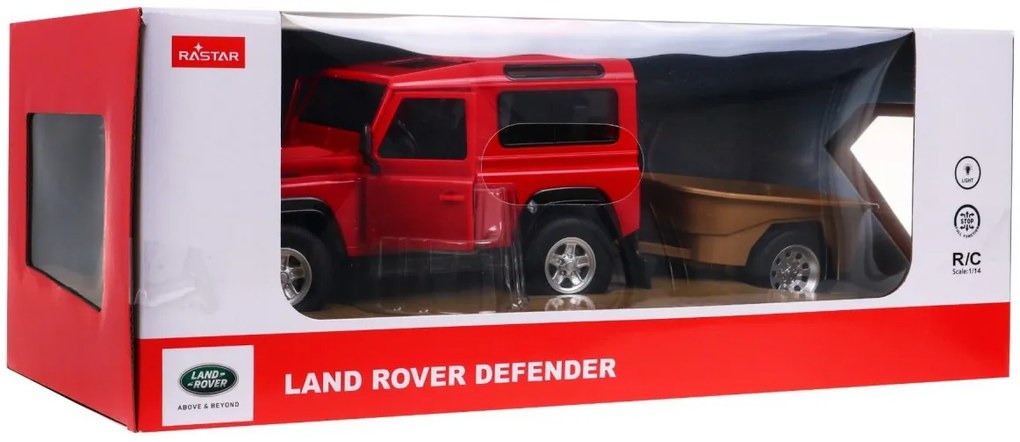 RASTAR Autíčko Land Rover Defender R / C  1:14 červené