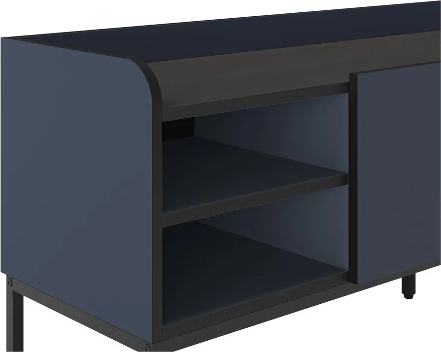 Modrý TV stolík 160x55x42 cm Adara – Marckeric
