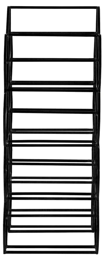 Čierny kovový regál na víno na 12 fliaš Salbris - Light &amp; Living