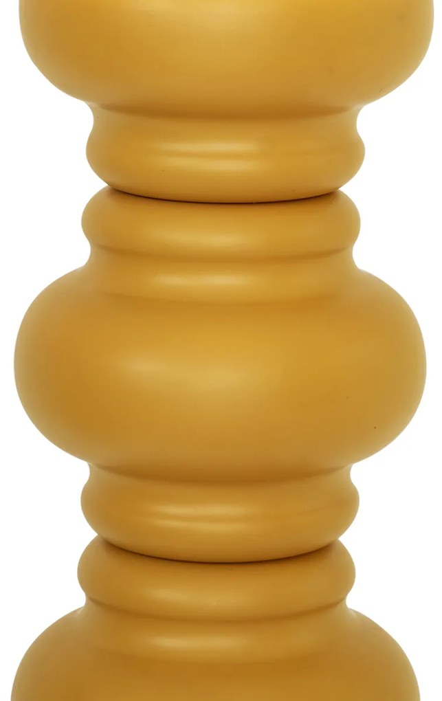 Retro stojacia lampa horčicovo žltá s matným sklom - Fedde