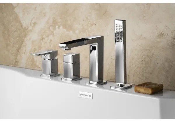 Sapho - Vaňová batéria 4-otvorová TURSI, lesklý chróm