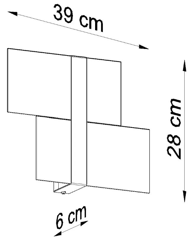 Nástenné svietidlo Massimo, 1x mliečne sklenené tienidlo, w