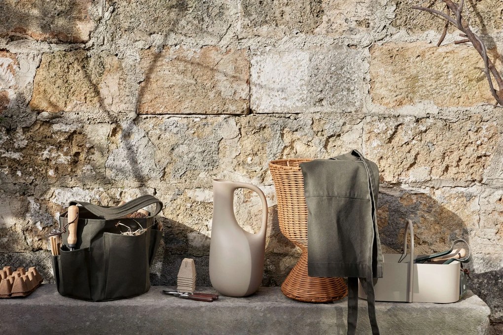 ferm LIVING Záhradná zástera z organickej bavlny Bark Olive