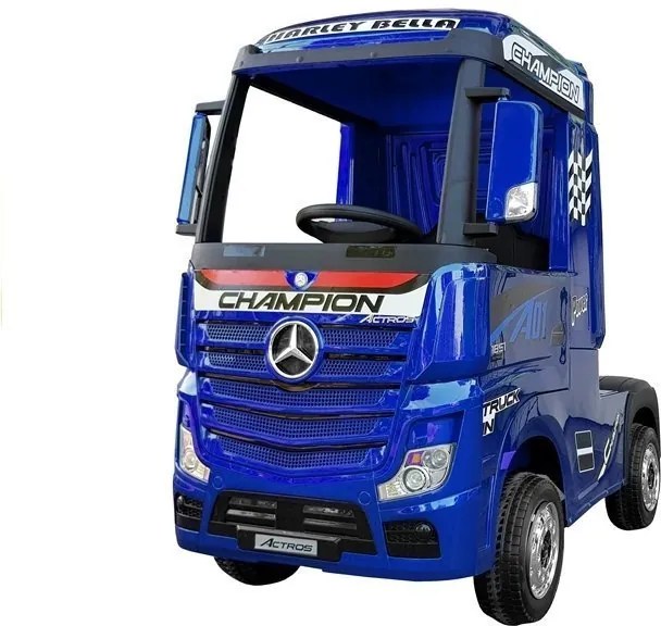 LEAN CARS Elektrické autíčko Mercedes Actros modré lakované MP4