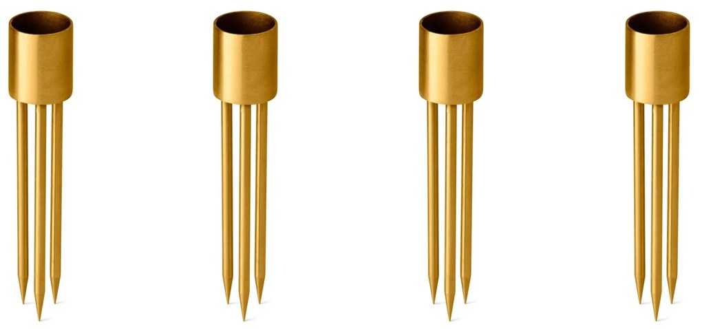 ester & erik Zapichovací svietnik na sviečku Gold Small – set 4 ks