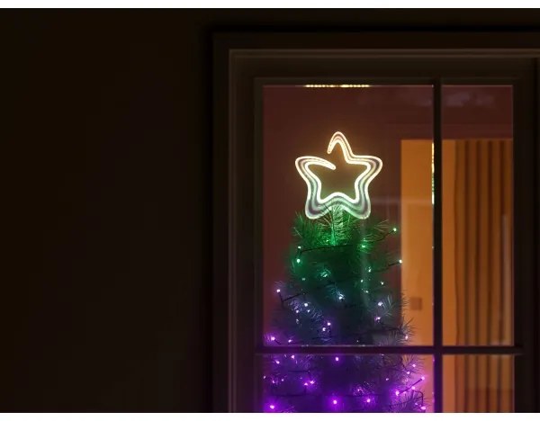 Twinkly TWTT030SPP-GUSB -LED RGB Stmievateľná vianočná hviezda 76xLED USB Wi-Fi