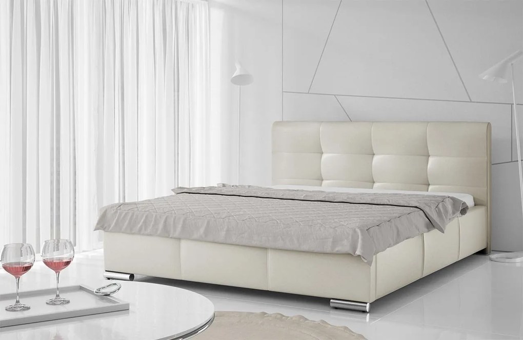 Posteľ Landron, Rozmer postele: 140x200, Dostupné poťahy: ekokoža Soft 010