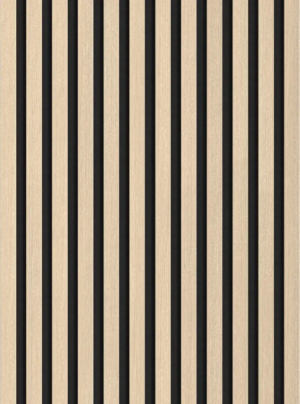 Mexen Lam-F, akustické stenové lamely 275 × 30 cm, plstený podklad 8 mm, technická dyha, dub pieskový, S105-275307-3015-001