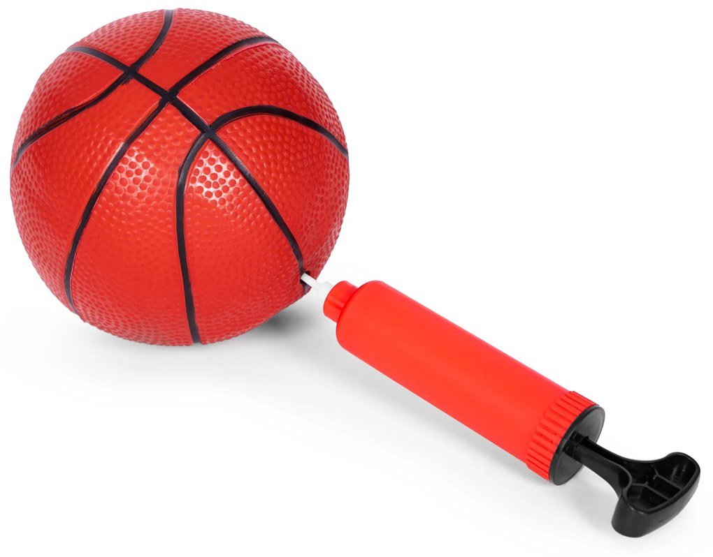 MULTISTORE Detský basketbalový kôš, nastaviteľná výška, pumpa na loptičky
