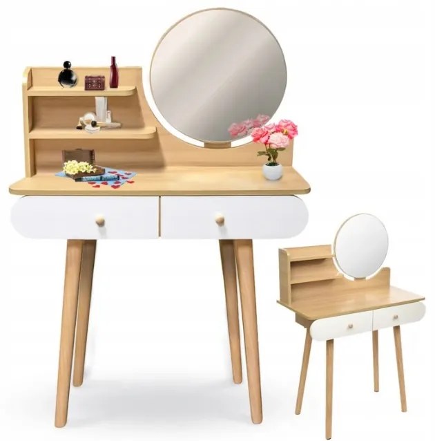 Toaletný stolík SCANDI natural | CM-891937