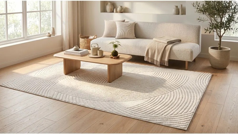 Krémovobiely koberec 200x290 cm Zephyr – ESTE