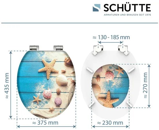 Schütte WC doska s pomalým spúšťaním (Pláž A Drevo)  (100335885)